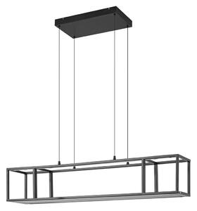 Függőlámpa Lucande, Estante, dimmable, Fekete, Nappali, Fém, Modern