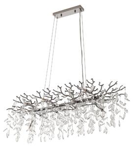 Függőlámpa Lucande, Bellora, dimmable, Fémes, Nappali, Kristály, Modern
