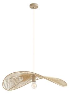 Függőlámpa Lindby, Valdorin, dimmable, Bézs, Nappali, Papír / Karton, Modern