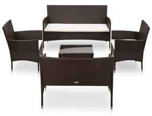 VidaXL Polyrattan Kerti Bútorszett - 5 részes