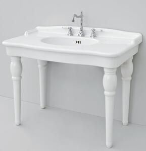 Art Ceram Hermitage mosdótál 112x63 cm négyszögletes klasszikus fehér HEL00401;00