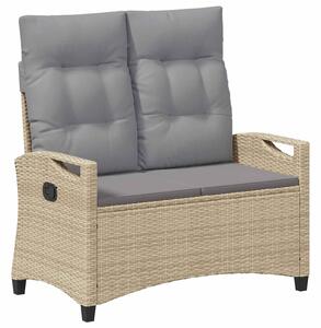 VidaXL Kerti pad párnával Beige és Világosszürke 105 x 60 x 112 cm
