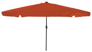VidaXL Kert Napernyő LED villanyokkal ø395x245 cm Terrakotta