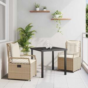 Kert étkező szett 3 pcs Beige és Krémszínű polirattan