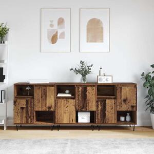 Széf 3 pcs Öreg fa 60 x 35 x 70 cm
