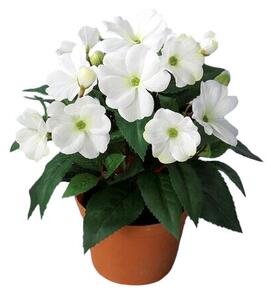 Mű Nebáncsvirág virágtartóban fehér, 24 cm