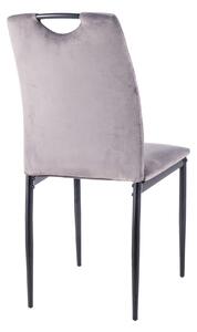 RIP szék Szürke (Bluvel 14 szövet) - modern, kárpitozott, bársony, nappaliba, étkezőbe, irodába, fogantyúval