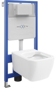 Mexen WC beépített szett Fenix Slim szerkezettel és Stella WC csészével, fényes fehér - 6103368XX00