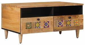 VidaXL Dohányzóasztal Természetes 80 x 54 x 40 cm Tömör Mangófát