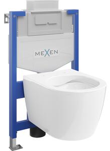Mexen beépített WC készlet Fenix XS-U szerelőlappal Carmen WC csészével, fehér fényes - 6853388XX00