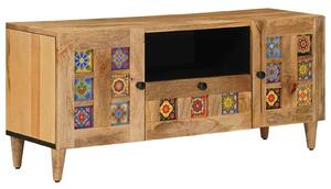 VidaXL TV szekrény Természetes 105 x 33,5 x 46 cm Tömör Mangófát