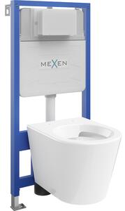 Mexen WC beépített készlet Fenix Slim keret Rico WC csészével, fényes fehér - 6103372XX00