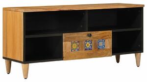 VidaXL TV szekrény fiókkal Természetes 100 x 33 x 46 cm Tömör Mangófát
