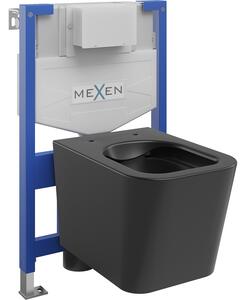Mexen WC szerelőkészlet Fenix XS-F Teo WC csészével, fekete matt - 6803385XX85