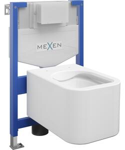 Mexen falba építhető WC szett Fenix XS-F kerettel és Elis WC csészével, fényes fehér - 6803391XX00