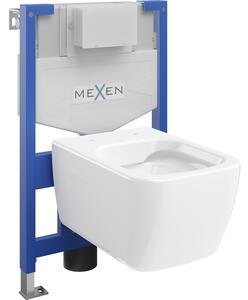 Mexen WC beépített készlet Fenix XS-F szerkezettel és Margo WC-csészével, fehér fényes - 6803342XX00
