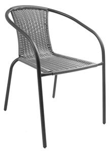 Herkules 3 acélvázas műrattan kerti szék - Szürke