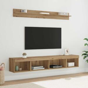 TV falit kabinet szett Falra szerelhető 5 pcs Artisan tölgy Faanyag