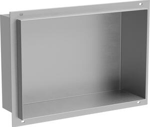 Mexen X-Wall-NR süllyesztett polc perem nélkül 30 x 20 cm, inox - 1911302010