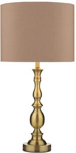 Dar lighting klasszikus asztali lámpa madrid antik sárgaréz taupe darmad4275