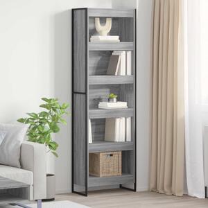 Könyvespolc 2 pcs Szürke Sonoma 80 x 30 x 155 cm Faanyag