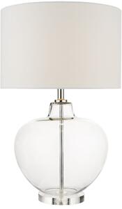 Dar lighting glamour modern asztali lámpa moffat csiszolt króm átlátszó darmof4308