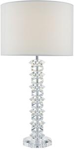 Dar lighting glamour modern asztali lámpa mina tejszínes csiszolt króm darmin4208