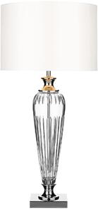 Dar lighting glamour modern asztali lámpa hinton fehér csiszolt króm darhin4208