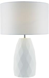 Dar lighting modern asztali lámpa ciara fehér csiszolt króm darcia422