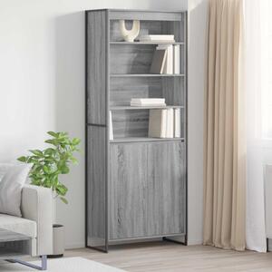 Magas szekrények 2 pcs Szürke Sonoma 79 x 36 x 200 cm Faanyag