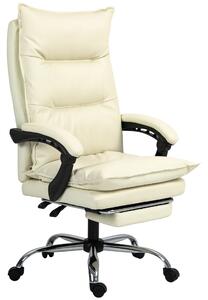 Vinsetto Ergonomikus Hátradönthető Irodai Szék, Lábtartóval, Bézs