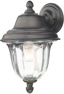 Dar lighting klasszikus kültéri fali lámpa aldgate fekete arany átlátszó darald1635 IP44