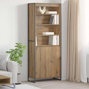 Magas szekrények 2 pcs Művészi tölgy 79 x 36 x 200 cm Faanyag