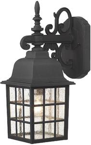 Dar lighting klasszikus kültéri fali lámpa norfolk fekete átlátszó IP43 darnor1522