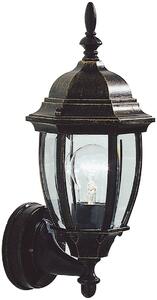 Dar lighting klasszikus kültéri fali lámpa hambro fekete arany IP43 átlátszó darham162235
