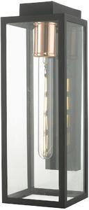 Dar lighting modern kültéri fali lámpa naxos fekete átlátszó IP43 darnax1522