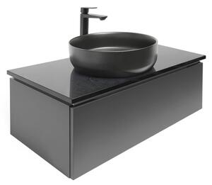 Fürdőszoba szekrény mosdóval SAT Feel 100x30x46 cm antracit SATFEEL100ANTTKB