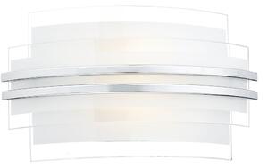 Dar lighting modern fali lámpa sector matt üveg csiszolt króm darsec072