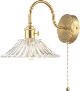 Dar lighting glamour klasszikus fali lámpa hadano sárgaréz átlátszó darhad0740-04