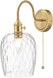 Dar lighting glamour klasszikus fali lámpa hadano sárgaréz átlátszó darhad0740-03