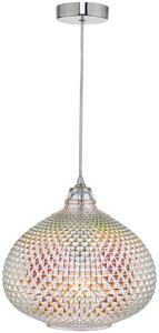 Dar lighting glamour modern függeszték roisin csiszolt króm irizáló üveg darroi0155