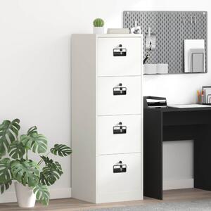 VidaXL Irattároló Szekrény fiókkal polcokkal Fehér 45,5 x 42 x 139 cm