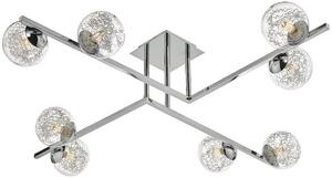 Dar lighting glamour modern mennyezeti lámpa taghrid csiszolt króm átlátszó dartag4850