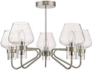 Dar lighting modern csillár keta átlátszó szatén króm darket5446