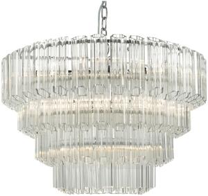 Dar lighting glamour modern függeszték tuvalu csiszolt króm átlátszó dartuv1308