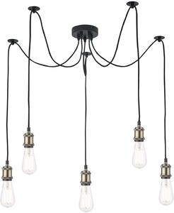 Dar lighting vintage függeszték waco antik sárgaréz fekete darwac0575