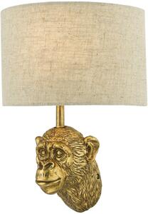 Dar lighting modern boho fali lámpa raul természetes vászon arany darrau0735
