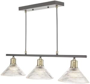 Dar lighting vintage függeszték boyd antik sárgaréz átlátszó darboy0375
