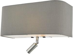 Dar lighting modern fali lámpa ronda csiszolt króm szürke darron7139l