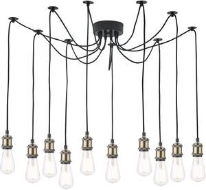 Dar lighting vintage függeszték waco antik sárgaréz fekete darwac2375